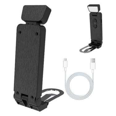 Imagem de Rrlihjgu Luzes De Livro Com Fixação Por Clip | Luz De Leitura Clip Recarregável Com Timer De 45 Minutos | Luminária Portátil com 6 Níveis de Brilho para Mesa de Cabeceira Mesa de Artesanato Prática de