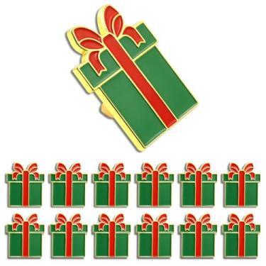 Imagem de Alfinetes de Natal 50 peças em massa linda caixa de Natal esmaltada alfinetes de lapela crachá para roupas bolsas chapéus acessórios joias mochila jaqueta decoração broche Feliz Natal