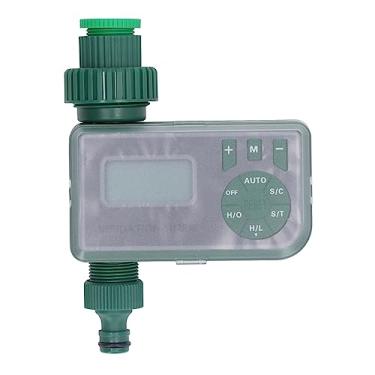 Imagem de Timer de irrigação inteligente Controlador de rega do timer de mangueira de jardim manual automático com design de vazamento de tela LCD Várias configurações para alojamento ao ar