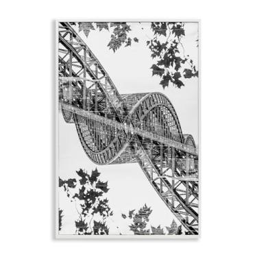 Imagem de Stupell Industries Design de arte giclée emoldurado branco surrealismo de ferro industrial por Robin Vandenabeele, 76 x 50 cm