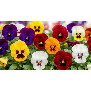 Imagem de 60 Sementes Amor-Perfeito Colorido – Flores Charmosas para Jardim Encantador