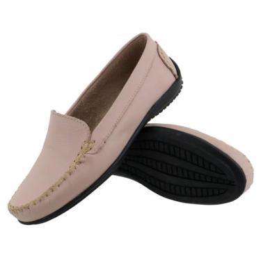 Imagem de Mocassim Feminino Couro Conforto Casual Calce Fácil Alto Conforto - Ke