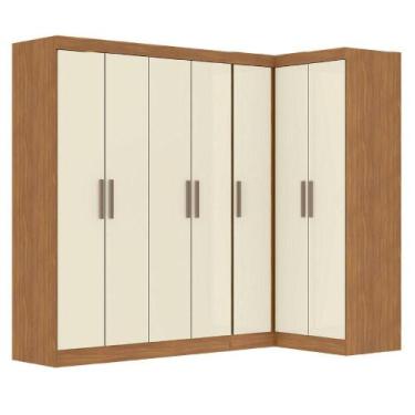 Imagem de Guarda Roupas Modulado De Canto Madrid Com 7 Portas Branco Maxel Madei