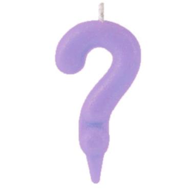 Imagem de Vela De Aniversário Ponto De Interrogação Magic Candy Cores - PartiuFe
