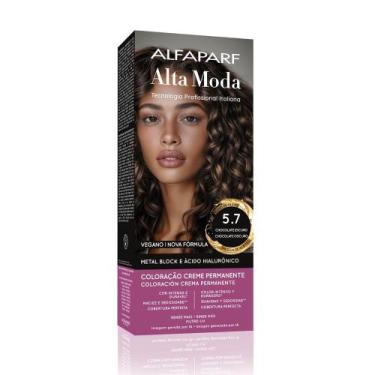 Imagem de Tintura Creme Altamoda Alfaparf Castanho Luminoso Médio 5.7 Kit - Alta