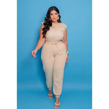 Imagem de Conjunto Plus Size Liso Blusa e Calça Jogger