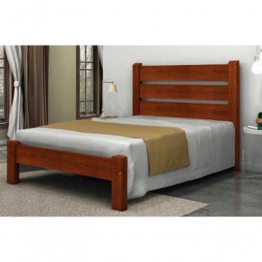 Imagem de Cama Queen Size Berlim de Madeira Maciça Angelim Pedra Tauari Mel - GS