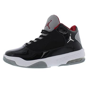 Imagem de Tênis de basquete Jordan Max Aura 2 (gs) Big Kids Cn8094-006, Preto/Vermelho-Branco-Cinza Lobo, 5.5 UK