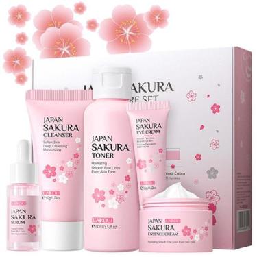 Imagem de Conjunto de presentes para cuidados com a pele Blopuivo Sakura Kit de 