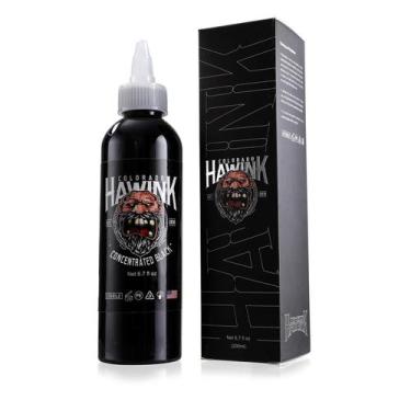 Imagem de Tinta de tatuagem Hawink Vegan-Friendly 200 mL concentrada preta TI963