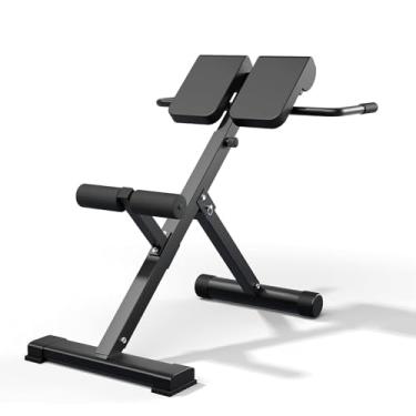 Imagem de Cadeira romana de hiperextensão de 45 graus, banco de treino dobrável, altura ajustável e equipamento de treino abdominal para academia em casa, cargas de 300 kg