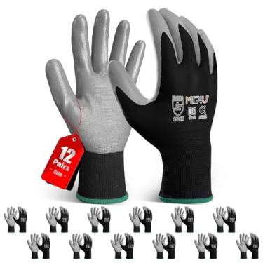 Imagem de MIG4U Luvas de trabalho revestidas com nitrilo para homens e mulheres - Luvas de segurança leves e duráveis, resistentes a óleo e água, luvas de segurança multiuso para construção, mecânica