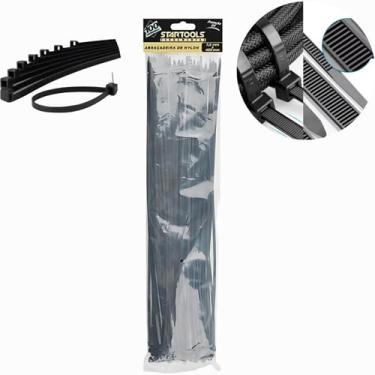 Imagem de Kit com 200 Abraçadeiras de Nylon 40cm x 4,8 mm Preta | Uso Profissional, Automotivo, Doméstico | Alta Resistência e Proteção UV - Enforca Gato