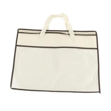 Imagem de predolo Bolsa de armazenamento de travesseiros, suprimentos portáteis para mudança e embalagem, bolsa organizadora de armário para brinquedos, suéteres, Marrom