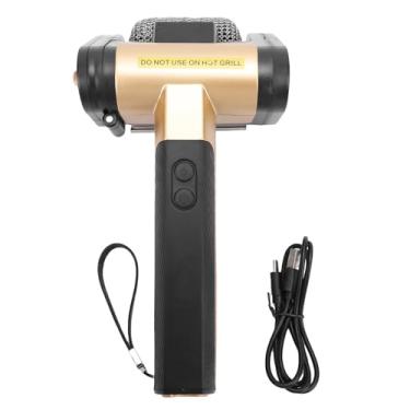 Imagem de Haofy Escova de Limpeza de Churrasqueira Elétrica Sem Fio Sem Fiação Ferramenta de Limpeza de Churrasco Com 350 Rpm Rolos de Aço Inoxidável Pincel Recarregável de Grade Com Luz LED (BLACK)