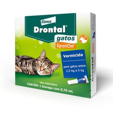 Imagem de Vermífugo Drontal SpotOn para Gatos de 2,5 Kg a 5 Kg - 1 Bisnaga