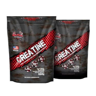 Imagem de Kit 2x Creatina Monohidratada 100% Pura Refil 500g Cada - Bruthal Sports Supplements