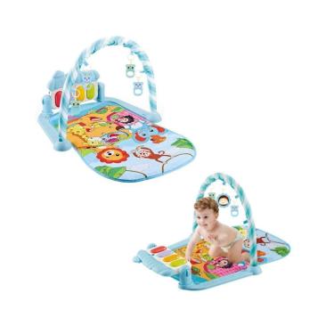 Imagem de Tapete Bebê Mobile Musical Melodia Baby Style Azul Animais