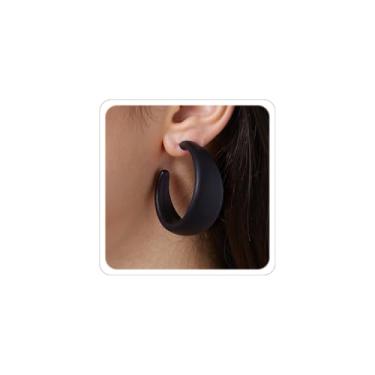 Imagem de Brincos de argola grossos femininos modernos dos anos 80 e 90, brincos de Halloween, acessórios dos anos 80, brincos de acrílico, bijuterias de fantasia, Acrílico, Sem pedra preciosa