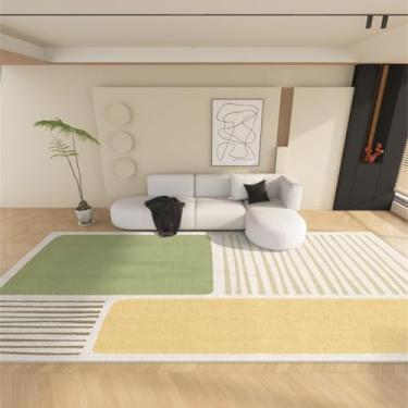 Imagem de Tapetes de luxo para sala de estar, macios e fofos, abstratos, para áreas grandes, grossos, para decoração de quarto, carpete de pelúcia para casa (200x300 cm/F)