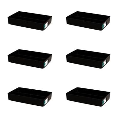 Imagem de ORGANIZADOR PP MODULAR C/DIVISORIAS PRETO 40 X 25 X 7,5 CM