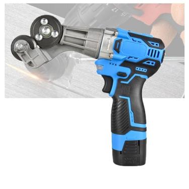 Imagem de Tesoura De Corte EléTrica,Cortador De Chapas MetáLicas Sem Fio,Com IluminaçãO Led,Velocidade AjustáVel Para Chapas De Ferro, Cobre,AlumíNio E AçO