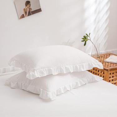 Imagem de Fronhas Merryword Ruffle Fringe White Microfiber Queen