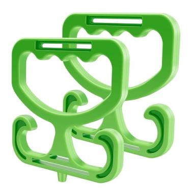 Imagem de CQDAXUMY Pacote com 2 sacos de supermercado, alça de suporte resistente para sacolas de supermercado, cada uma comporta até 45 kg de aderência confortável para carregar sacolas de compras, sacolas de