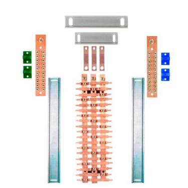 Imagem de Kit Barramento Trifásico 225A para 38 Circuitos - Zathura