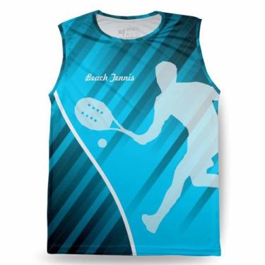 Imagem de Regata Camiseta Masculina Beach Tennis Camisa Térmica Dry Tenis Protec
