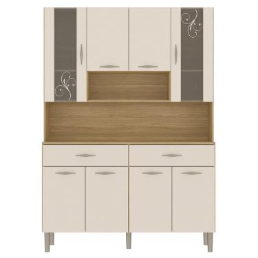 Imagem de Armário de Cozinha Compacta 121cm Bruna Plus Freijó/Soft Z06 - Mpozenato