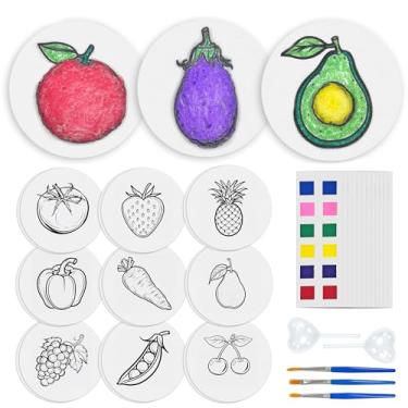 Imagem de Zariocy Kit de pintura de textura de espuma mágica – incluindo 24 peças de papel de textura de espuma, 2 conta-gotas, 3 pincéis e 12 cartões de cores, kit de tinta inchada mágica 3D, arte para amantes