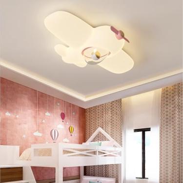 Imagem de Lâmpadas de teto LED modernas reguláveis com controle remoto Luz de teto para meninos e meninas Lâmpada de quarto infantil AirpBedroom Iluminação de teto de acrílico Quarto de bebê Jardim de