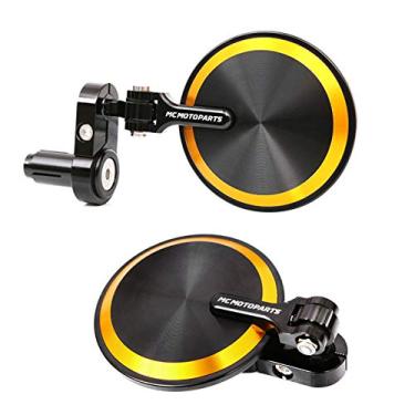 Imagem de MC Motoparts Espelhos de extremidade de barra dobrável CNC Gold Reborn – Compatível com guidão de 7/20.3 cm, para MT-07 MT-09 MT-10 TMax 530 500 16 17 18 19 20 21 25 24 23 FZ-09 FZ-07 MT-09SP