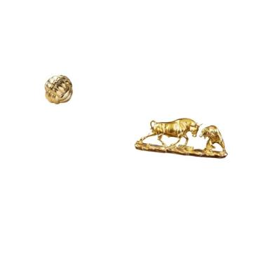 Imagem de Fenteer Escultura Estética de Nó de Novelo de Lã, Ornamento de Cerâmica E Estatueta Moderna de Touro, Urso E Vaca, Arte Animal Chinesa para Sala de Estar, Mes