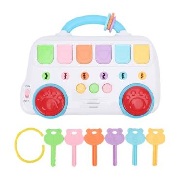 Imagem de Fockety Brinquedo Interativo com Chave de Animal, Atividade de Aprendizagem em Forma de Ônibus Eletrônico com Luz Musical e Jogo de Arrombamento de Fechaduras, Brinquedo Educativo