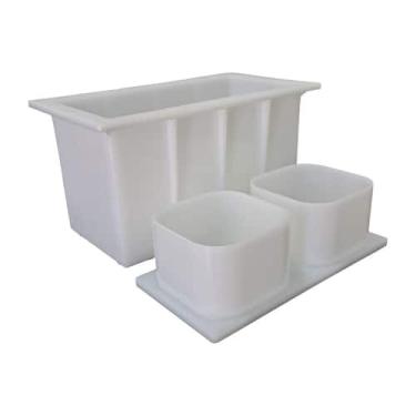 Imagem de Forma Injesul Retangular 3kg com Prensador para Fabricação de Queijo C