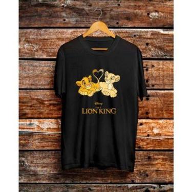 Imagem de Camiseta Adulto Rei Leao Unissex 100% Algodão - loja dinka, p, Preto