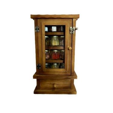 Imagem de Porta Tempero Armarinho em Madeira - Paiol