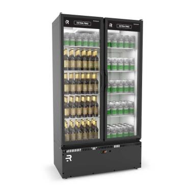 Imagem de Auto Serviço Vanguard Extra Frio 2 Portas Vidro Aquecido Preto/Branco ASVEF2P 220V - Refrimate