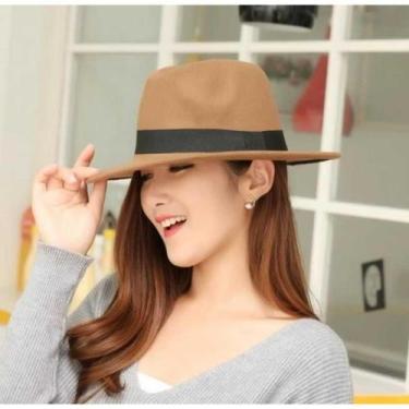 Imagem de Chapéu Fedora Feltro Unissex Preto Cury Unissex Clássico - Wave Shop, 
