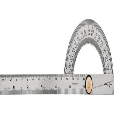 Imagem de Transferidor De Ângulos Goniômetro 0-180 Graus Aço Carbono -