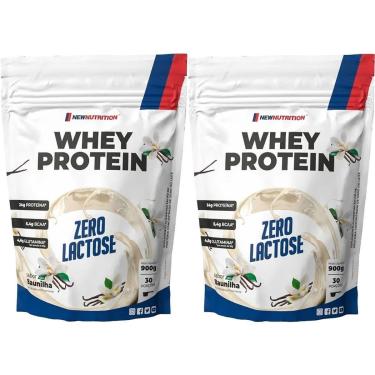 Imagem de Kit 2X Whey Protein Zero Lactose - 900g Refil Baunilha - NewNutrition-Masculino