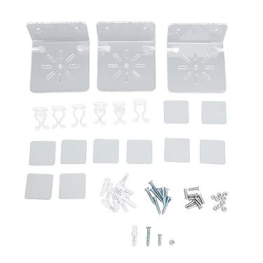Imagem de Pilipane Prateleira flutuante de acrílico pequena, 3 peças, prateleiras de parede transparentes para câmeras de segurança e alto-falantes, suporte forte, fácil instalação, economia de espaço para