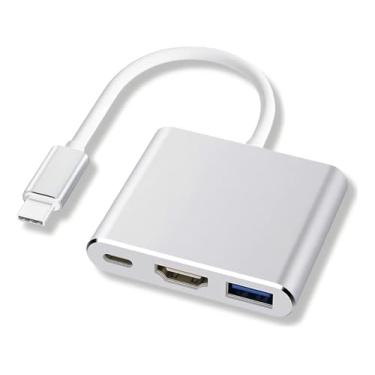 Imagem de Adaptador USB-C para HDMI 4K Hub USB 3.0 Carregamento Rápido Compatível com MacBook, DEX Android e Thunderbolt 3
