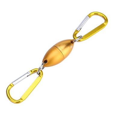 Imagem de Suporte magnético de liberação de rede com mosca, ímã poderoso, fivela suspensa de liga de alumínio, ferramenta multifuncional para pescadores, azul, dourado, 13 cm, 16 cm, 1 peça (dourada)