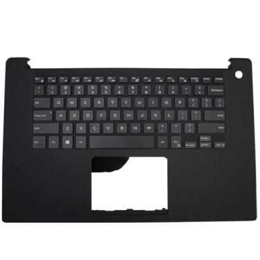 Imagem de Novo estojo de apoio de palma superior para notebook, com teclado dos EUA, retroiluminado, tamanho 39.6 cm, sem botão liga/desliga, substituição preta para Dell XPS 9570 7590 Pre. 5530 5540 0JG1FC