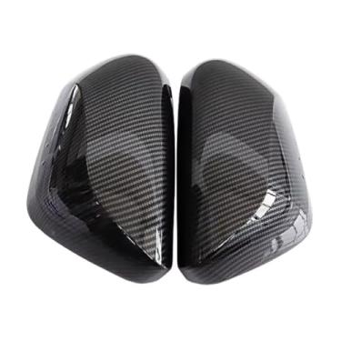 Imagem de Grade de carro lanterna traseira Sobrancelha de farol compatível com C-HR 2017 asa de teto traseiro alça de tigela tira de acabamento decoração de aparência de carbono (capa de espelho retrovisor 2)