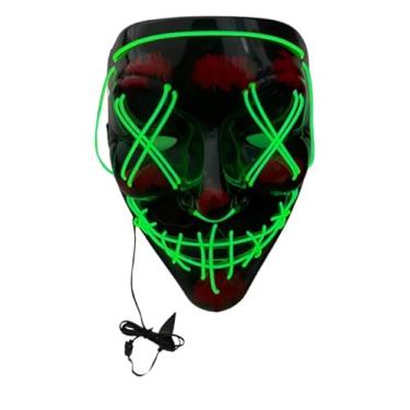Imagem de Máscara LED Pisca e Acende, Acessório para Festa Halloween, Filme Noite de um crime (verde)