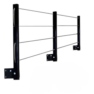 Imagem de Varal Parede, Varal de Roupa Retrátil Parede Muro Apartamento Casa 3 Hastes Até 8 Metros E Kit de Montagem